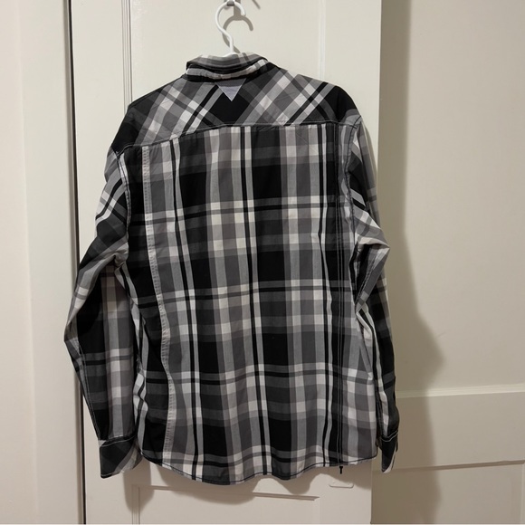 Black Ice Black and White Plaid Button Down - Picture 4 of 9